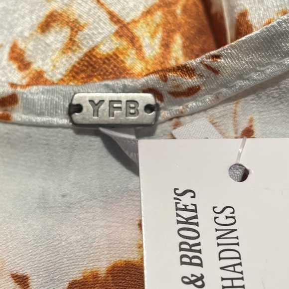 NWT Young Fabulous & Broke tie dye silky pullover bohemian tank top size large - Picture 8 of 14